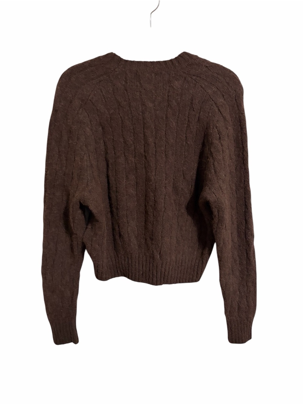 Polo Ralph Lauren Brown Cable-Knit Preppy Crewneck Sweater Wool Alpaca Blend S - Picture 4 of 8